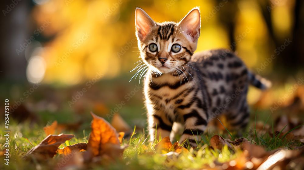 A small Bengal kitten