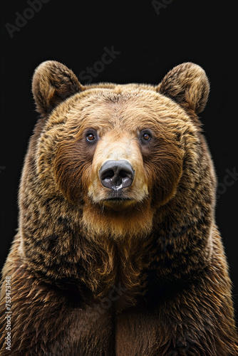 A closeup shot of a brown bear