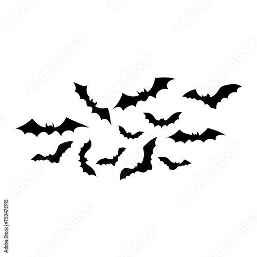 Swarm of flying bats