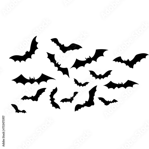 Swarm of flying bats