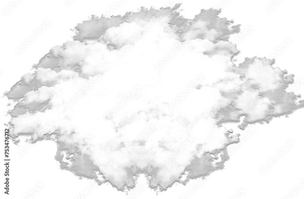 smooth white cloud on transparent backgrounds 3d illustrations png
