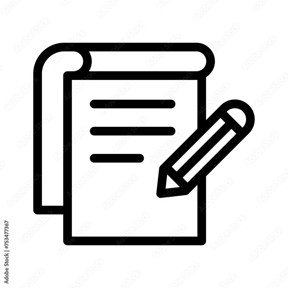 note taking line icon illustration vector graphic. Simple element illustration vector graphic, suitable for app, websites, and presentations isolated on white background note taking line icon illustration vector graphic. Simple element illustration vector graphic, suitable for app, websites, and presentations isolated on white background