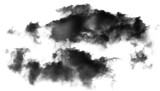 Rainstorm overcast clouds Dramatic realistic darkness clouds.Carbon pollution realistic clouds transparent backgrounds 3d render png