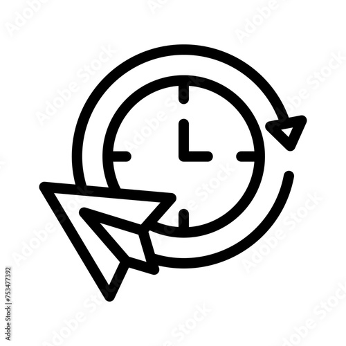 procrastination line icon illustration vector graphic. Simple element illustration vector graphic, suitable for app, websites, and presentations isolated on white background