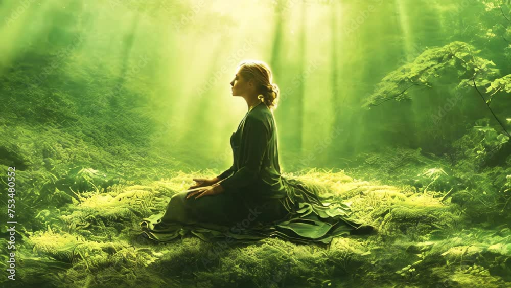 Yoga and meditation in nature concept Yoga and meditation in nature concept