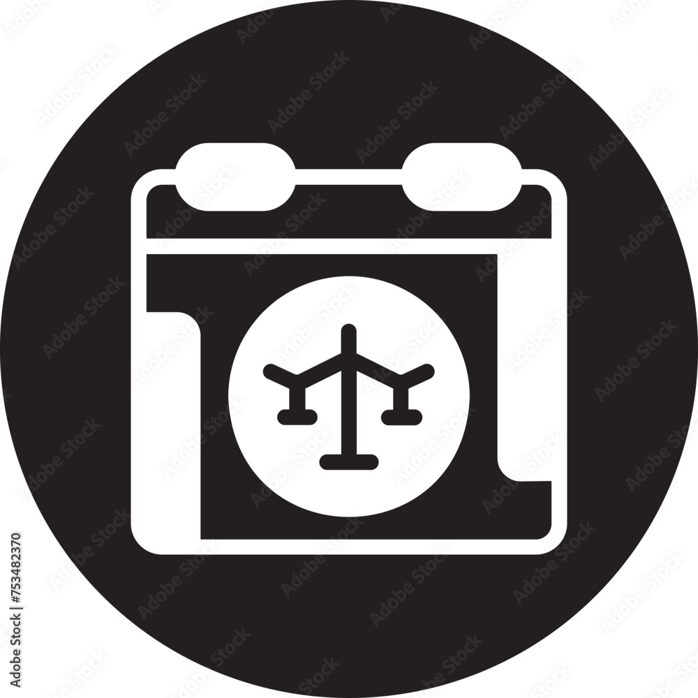 Obraz premium calendar glyph icon