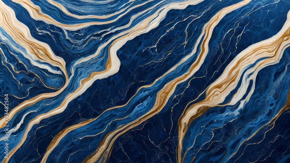 Obraz premium dark blue marble pattern background design