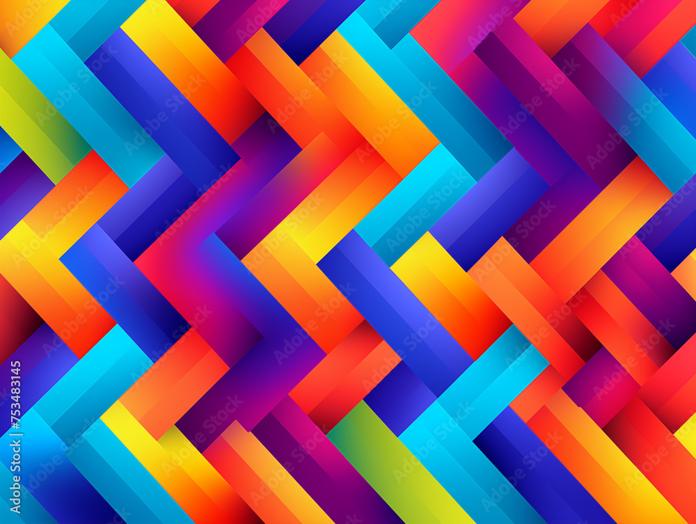 Colorful abstract geometric pattern can be used as poster, wall art, texture, background or wallpaper.