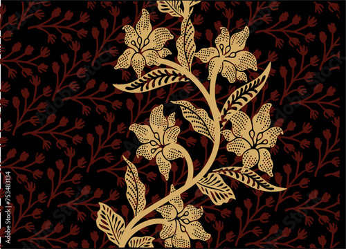 Batik Indonesian: is a technique of wax-resist dyeing applied to whole cloth, or cloth made using this technique originated from Indonesia.