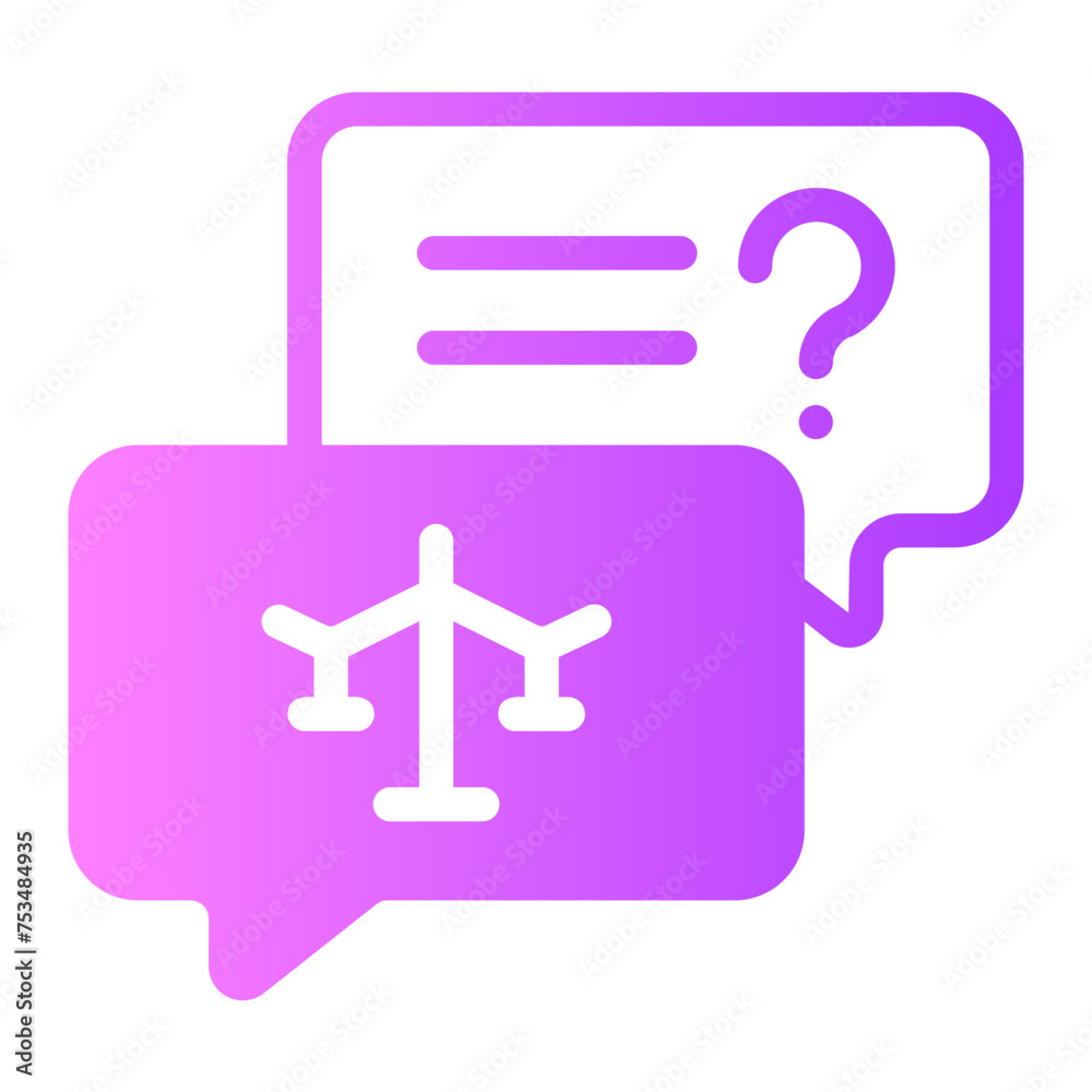 Obraz premium legal advice gradient icon