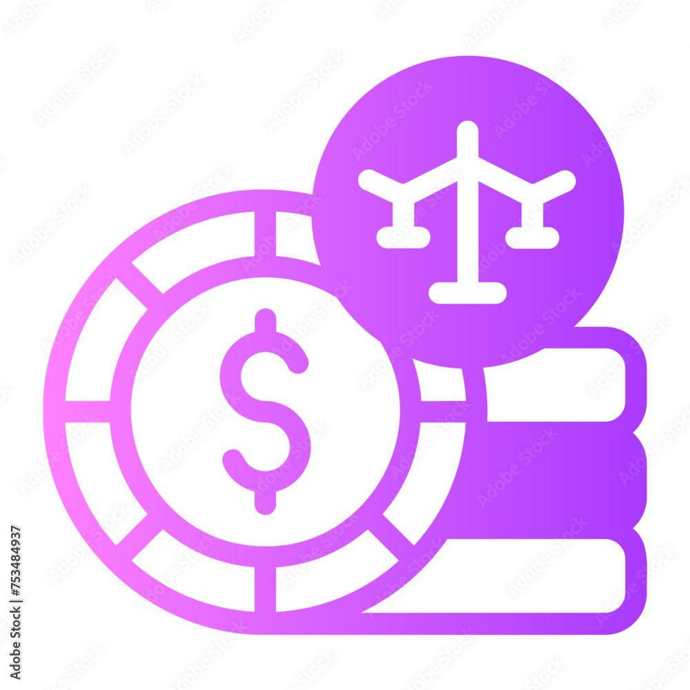 money law gradient icon money law gradient icon