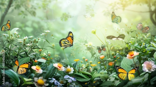 Monarch butterflies flutter...