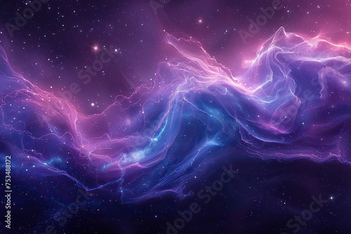 An abstract purple background with swirls and clouds of smoke  a painting depicting a purple and yellow swirl  and a magical purple and blue wave pattern illuminated by bright lights on a seamless 