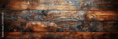 Detailed view of a textured wooden plank wall
