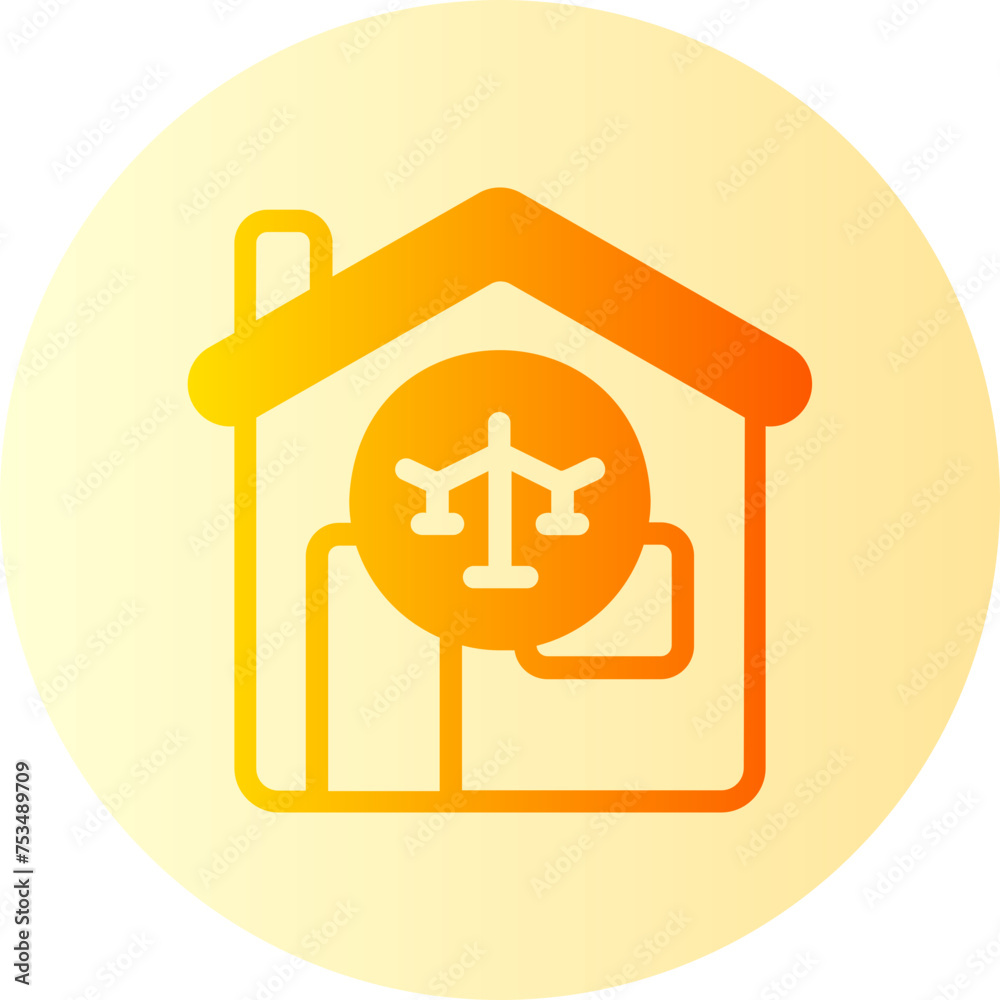 real estate gradient icon