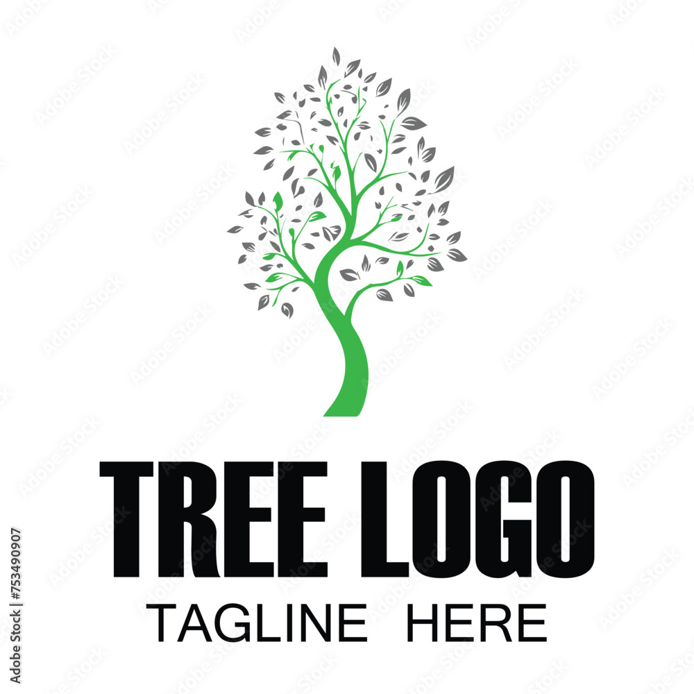 tree logo vector design icon