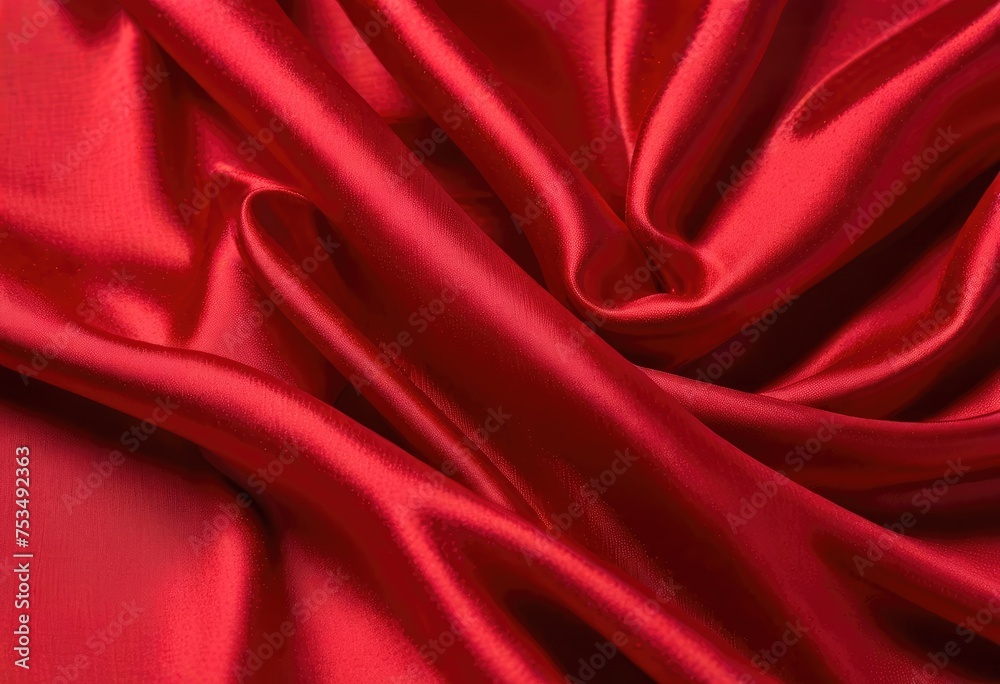 A close-up view of alizarin silk fabric, highlighting its texture as a background by ai generated A close-up view of alizarin silk fabric, highlighting its texture as a background by ai generated