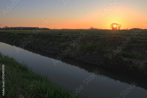 Po Valley sunset panorama landscape nature natural