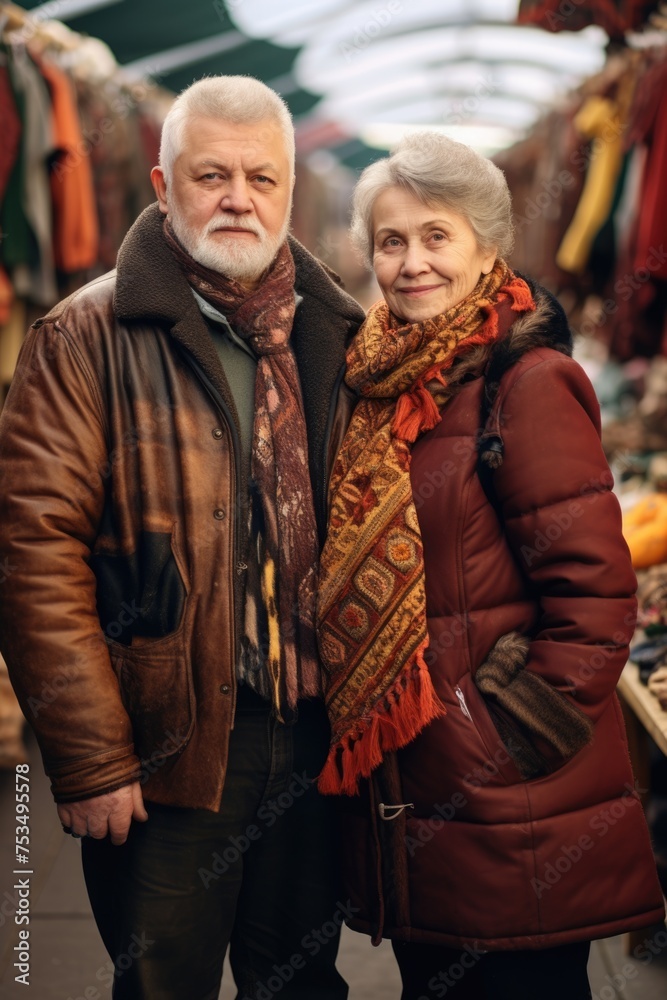 A Old Couple Posing for a Photo