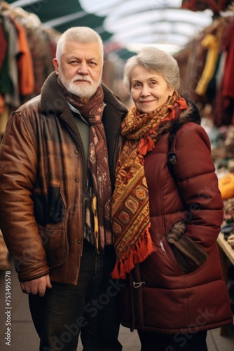 A Old Couple Posing for a Photo