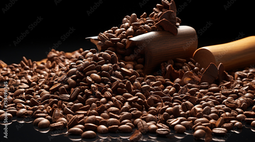 coffee beans and cinnamon