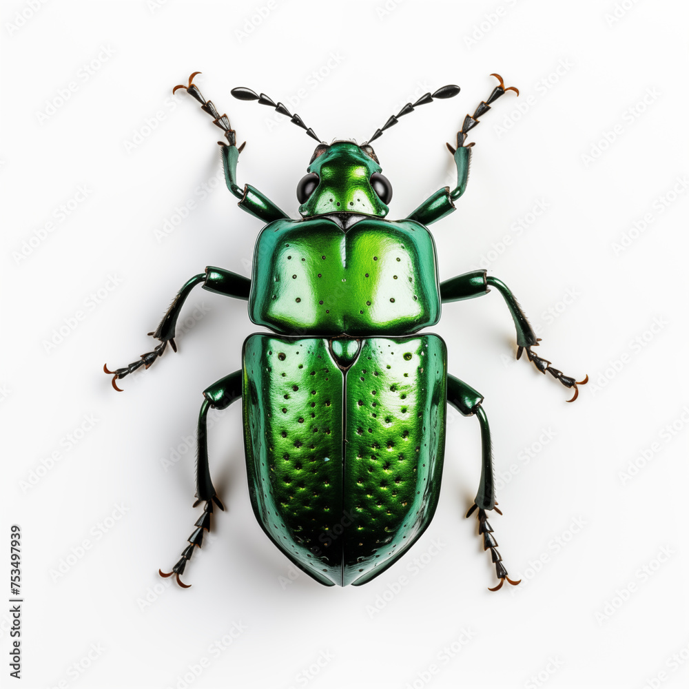 Scarab beetle on white background Scarab beetle on white background
