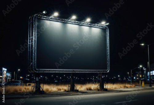 Blank billboard mockup for outdoor advertising, an empty street banner with ample copy space by ai generated