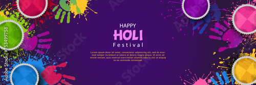 happy holi festival for banner, background with colorful illustration. vector illustration. EPS 10