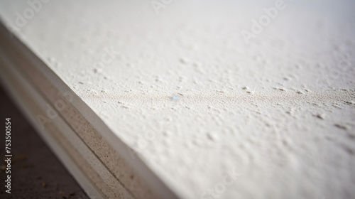 Close-up of fire resistant gypsum board