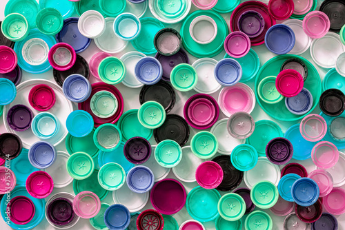 Recycled Multicolored Plastic Bottle Caps
