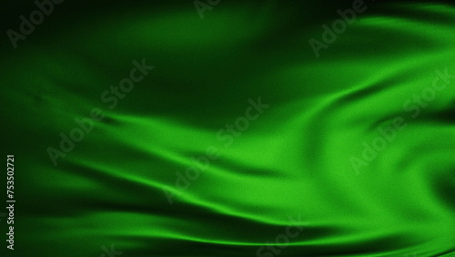 Elegant silk background illustration with a wave pattern mixed with tiny grains. With a dark green gradient. For backdrop banners