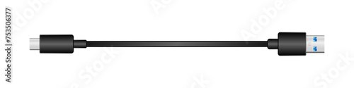 横向きの変換ケーブル_USB Type-C_オス_USB Type-A 3.0_オス