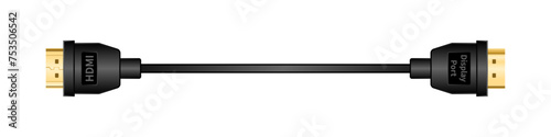 横向きの変換ケーブル_HDMI Type-A_オス_DisplayPort_オス