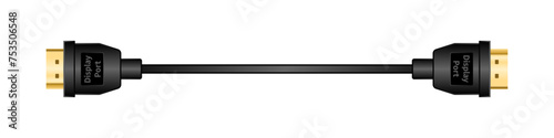 横向きの変換ケーブル_DisplayPort_オス_DisplayPort_オス