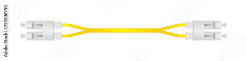 横向きの変換ケーブル_Fiber Optic Cable_LC Cables_White