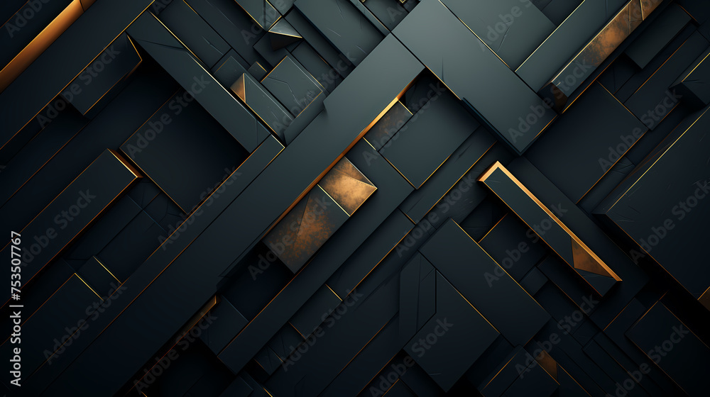 Fototapeta premium Luxury technology design, abstract geometric stripes on background