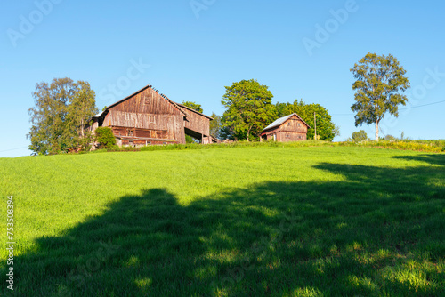 the abandoned barn on the hill photo