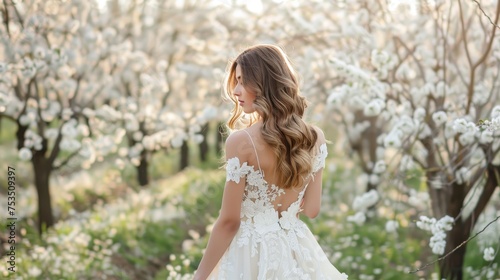 A serene bride in an elegan...