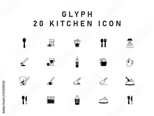 Set Of Vector Icons Of Kitchen Utensils For Web And Mobile Design