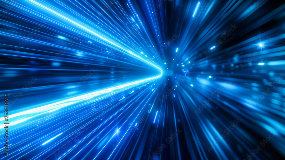 Abstract blue speed lines agains a black background Abstract blue speed lines agains a black background