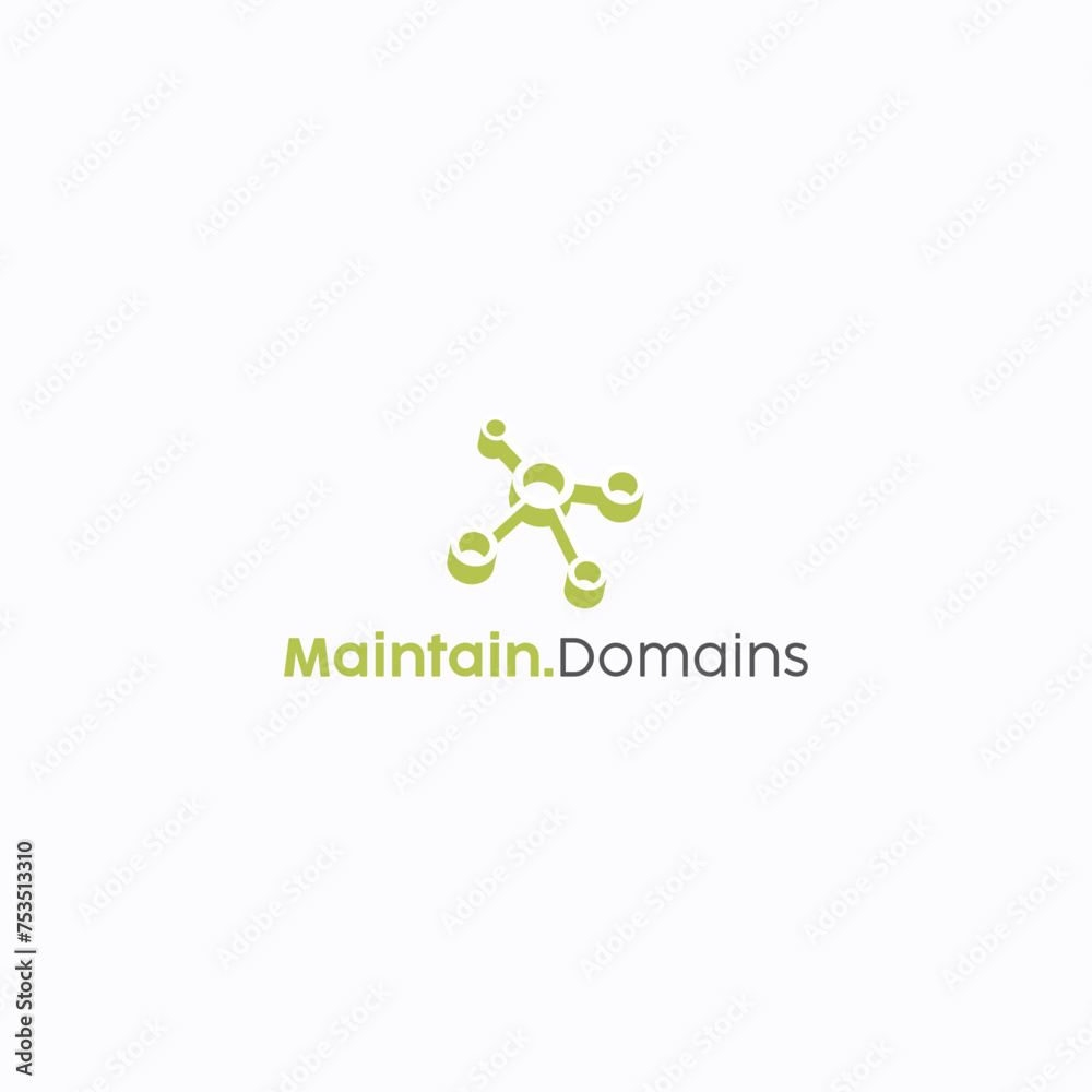 Fototapeta premium domain management Platform logo design template