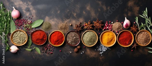 Exotic array of spices and ...