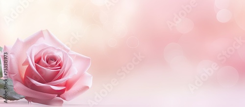 Elegant Pink Rose Blossomin...