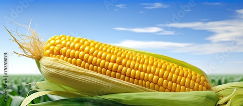 Vibrant Corn on a Lush Gree...