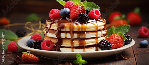 Delectable Pancakes Adorned...