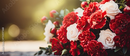 Vibrant Mix of Red and Whit...