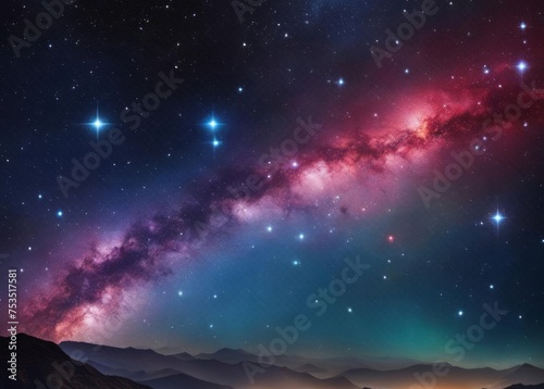 Night sky universe with stars  nebula and galaxy