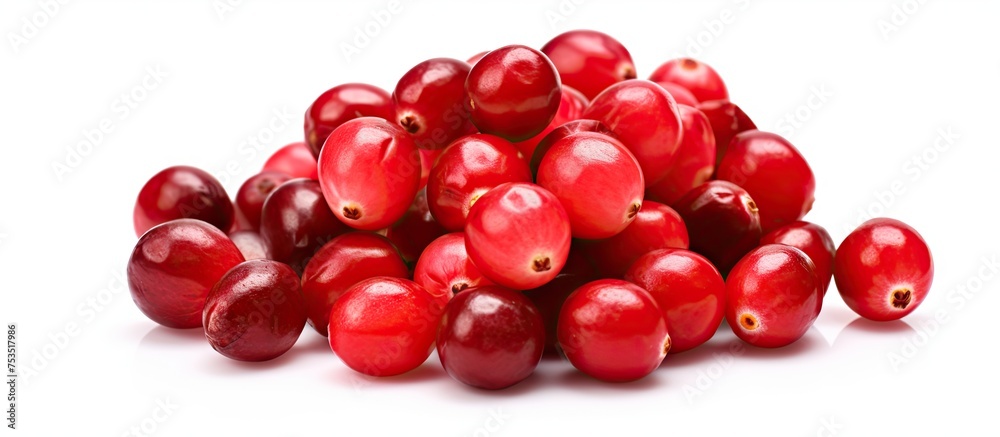 Vibrant Harvest: A Pile of Fresh Red Cranberries on Display for Thanksgiving Feast Preparations Vibrant Harvest: A Pile of Fresh Red Cranberries on Display for Thanksgiving Feast Preparations
