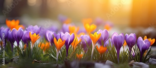 Vibrant Crocus Flowers Bath...