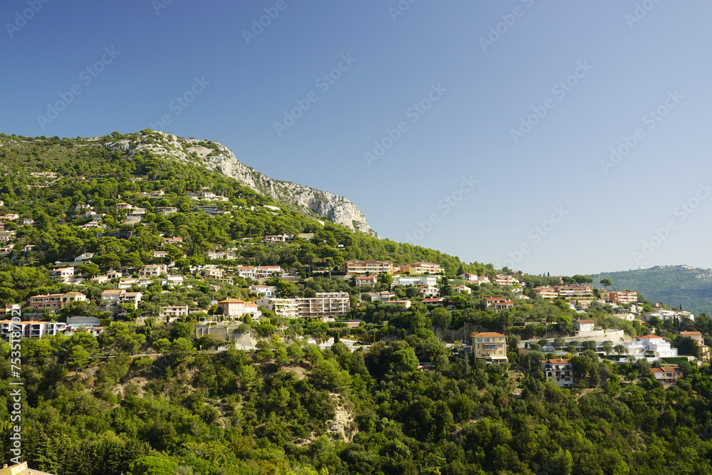 The panorama of Eze village, the French Riviera	
